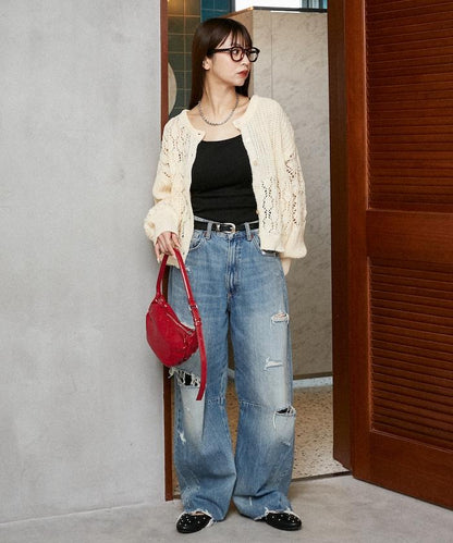 拼接拼布拼接開衫