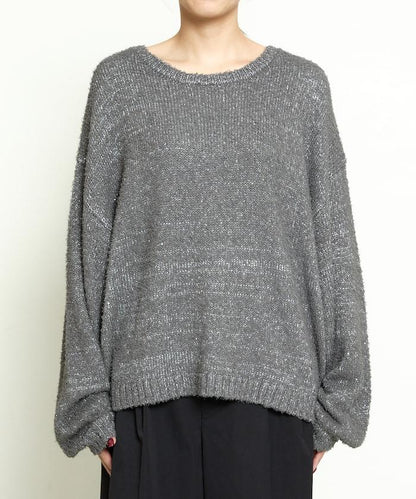 亮片羽毛寬鬆針織衫