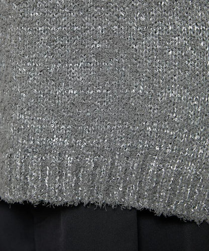 亮片羽毛寬鬆針織衫