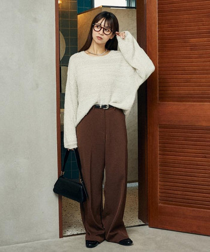 亮片羽毛寬鬆針織衫