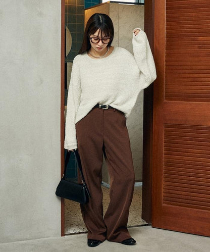 亮片羽毛寬鬆針織衫