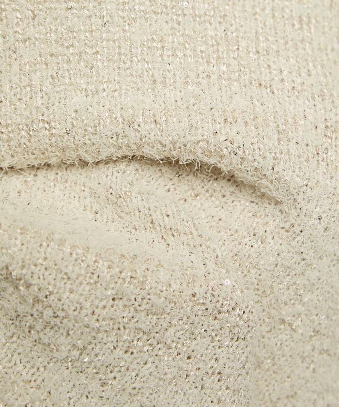 亮片羽毛寬鬆針織衫