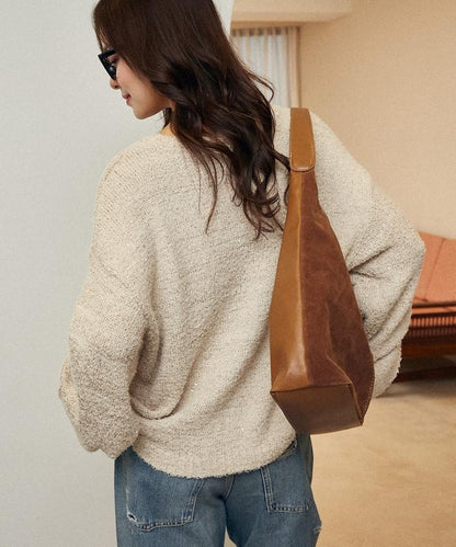 亮片羽毛寬鬆針織衫