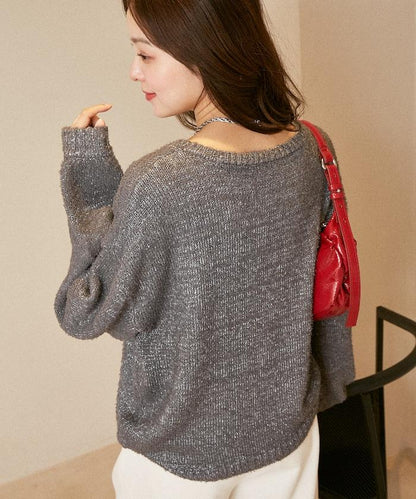 亮片羽毛寬鬆針織衫