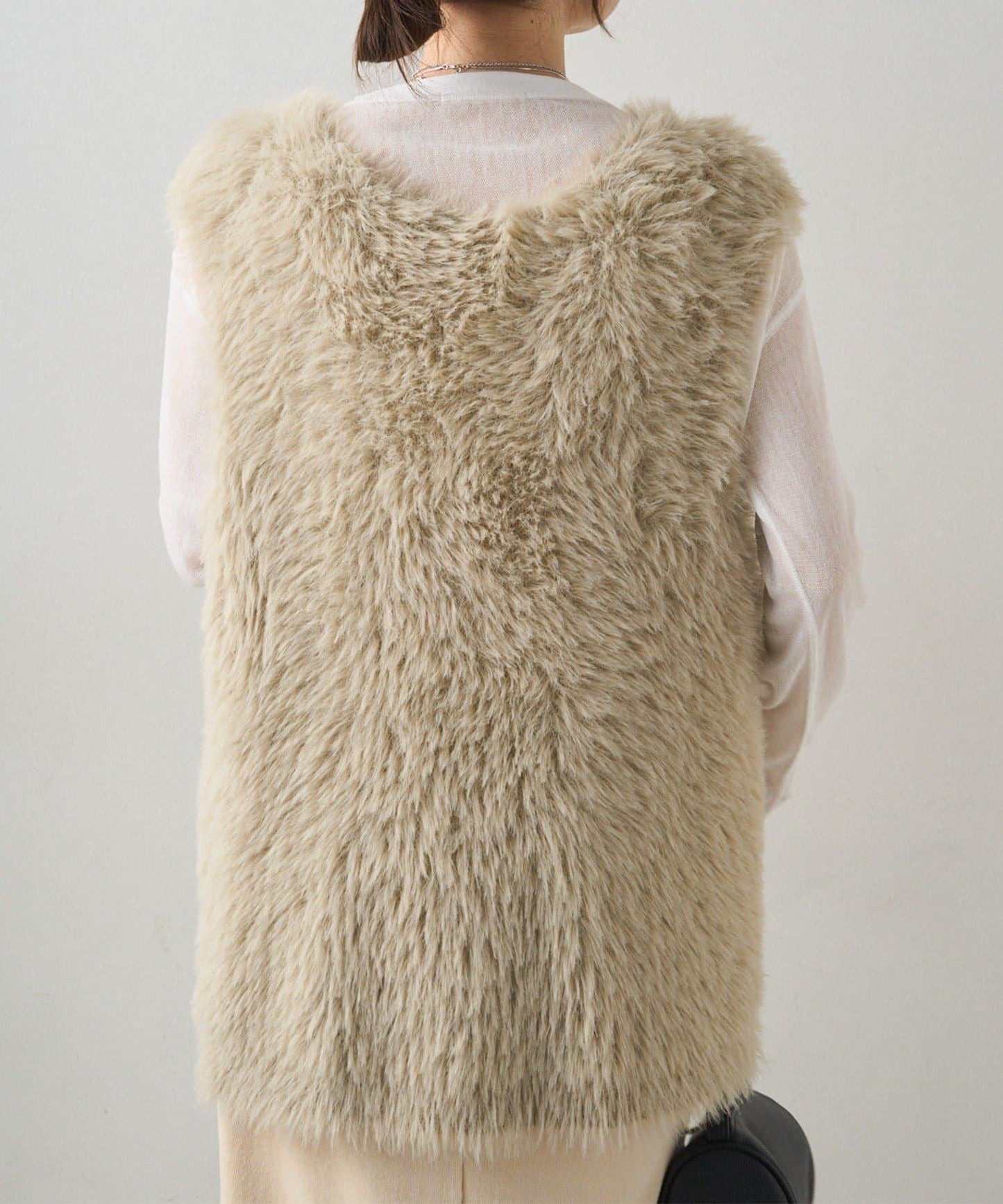 毛絨針織背心