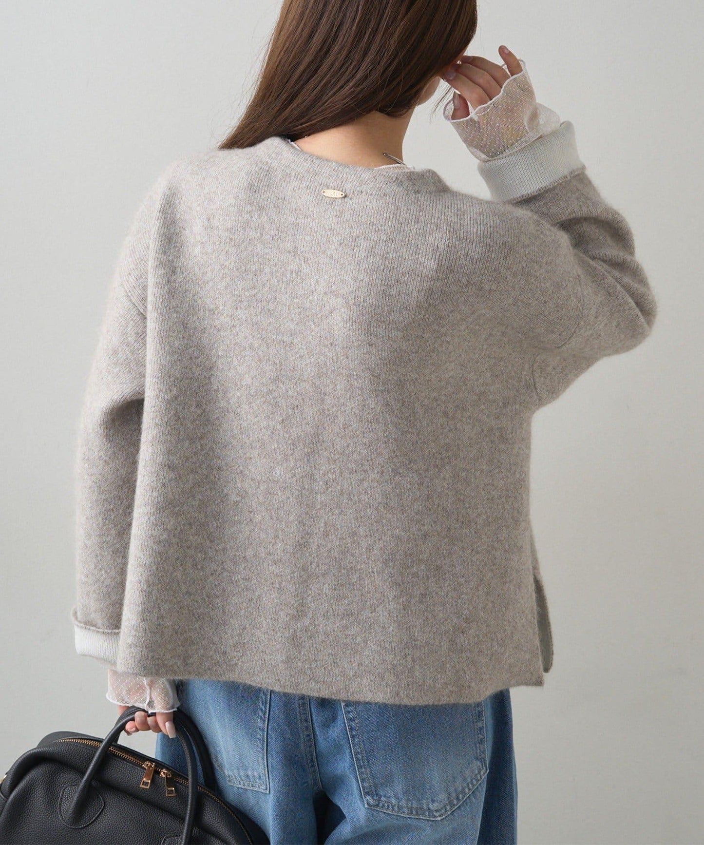 雙面針織無領夾克