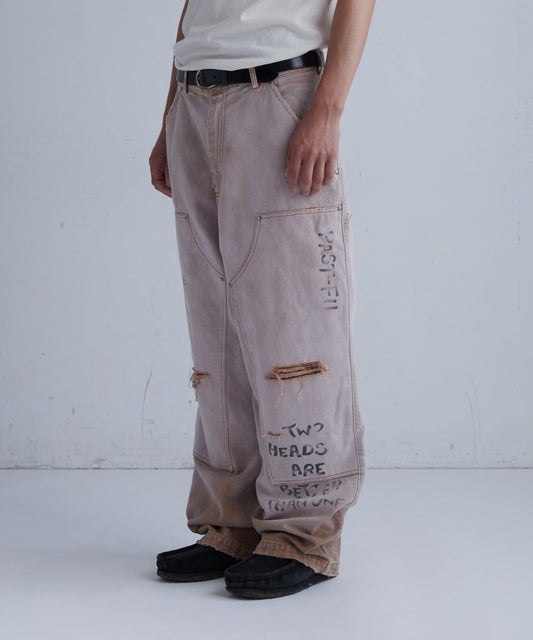 FromVintage 塗鴉鴨子雙膝褲