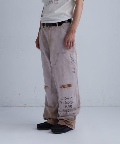 FromVintage 塗鴉鴨子雙膝褲