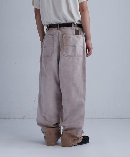 FromVintage 塗鴉鴨子雙膝褲