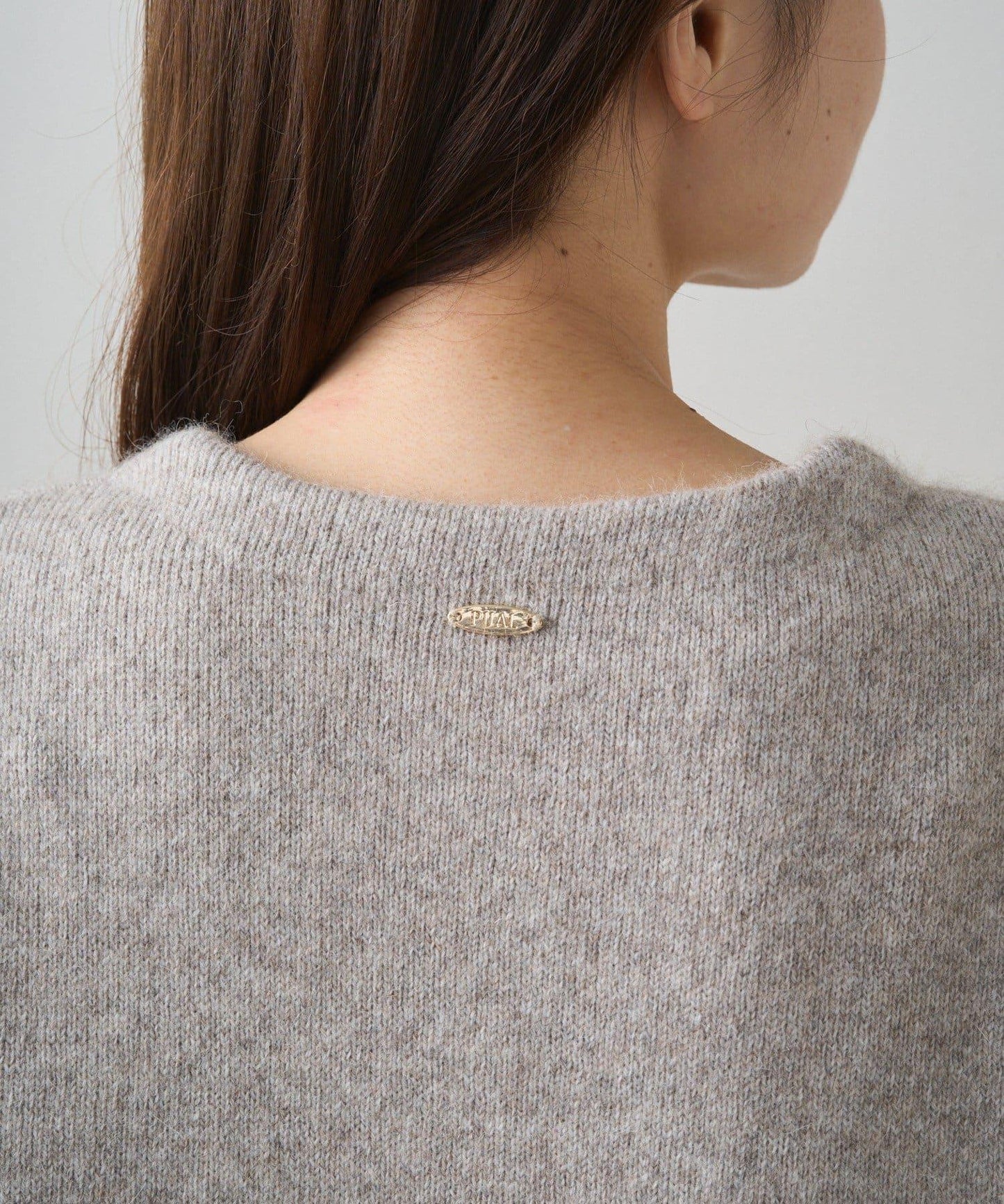 雙面針織無領中長款大衣