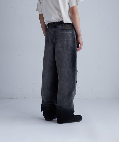 FromVintage 塗鴉鴨子雙膝褲