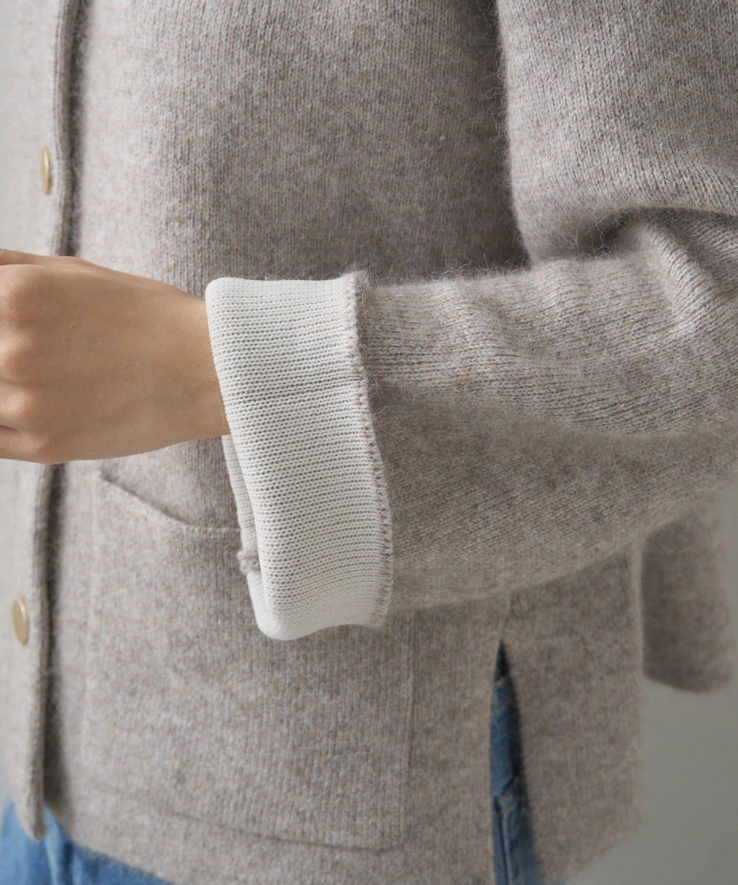 雙面針織無領夾克