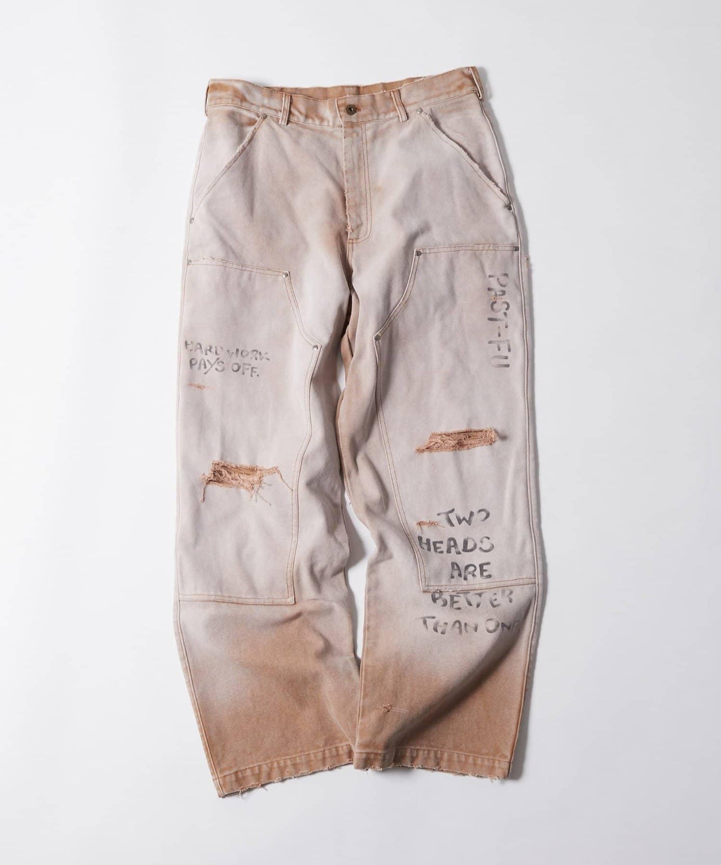 FromVintage 塗鴉鴨子雙膝褲