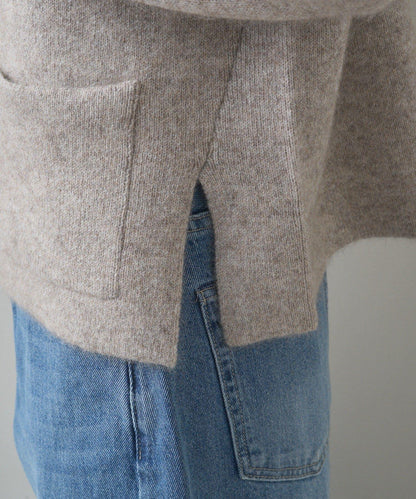 雙面針織無領夾克