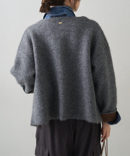 雙面針織無領夾克