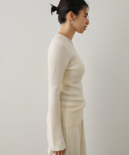 羅紋針織圓領套頭衫