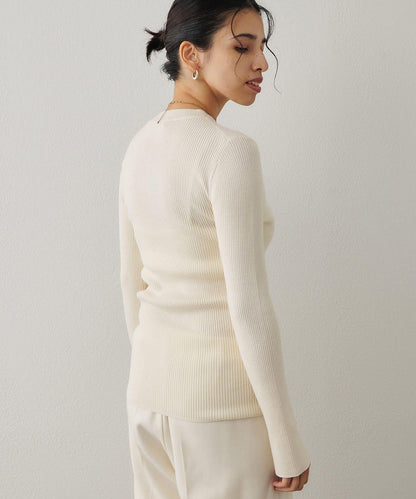 羅紋針織圓領套頭衫