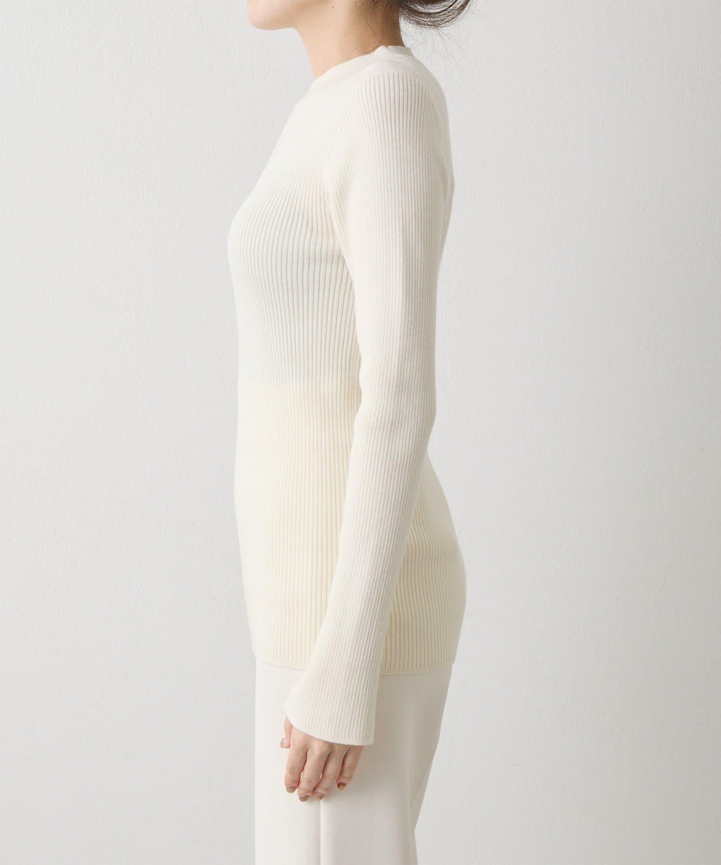 羅紋針織圓領套頭衫