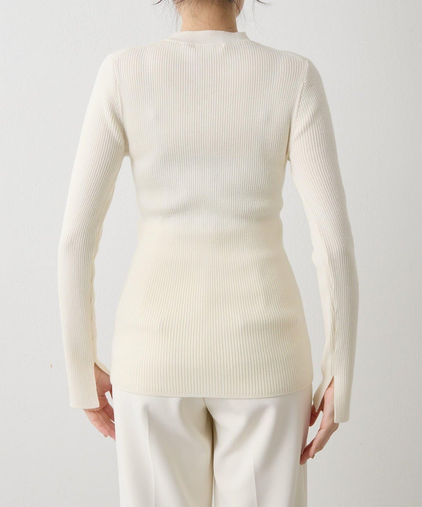 羅紋針織圓領套頭衫