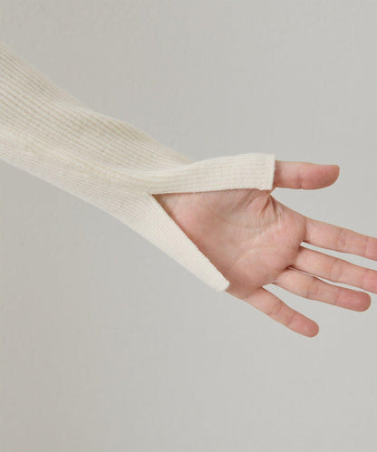 羅紋針織圓領套頭衫