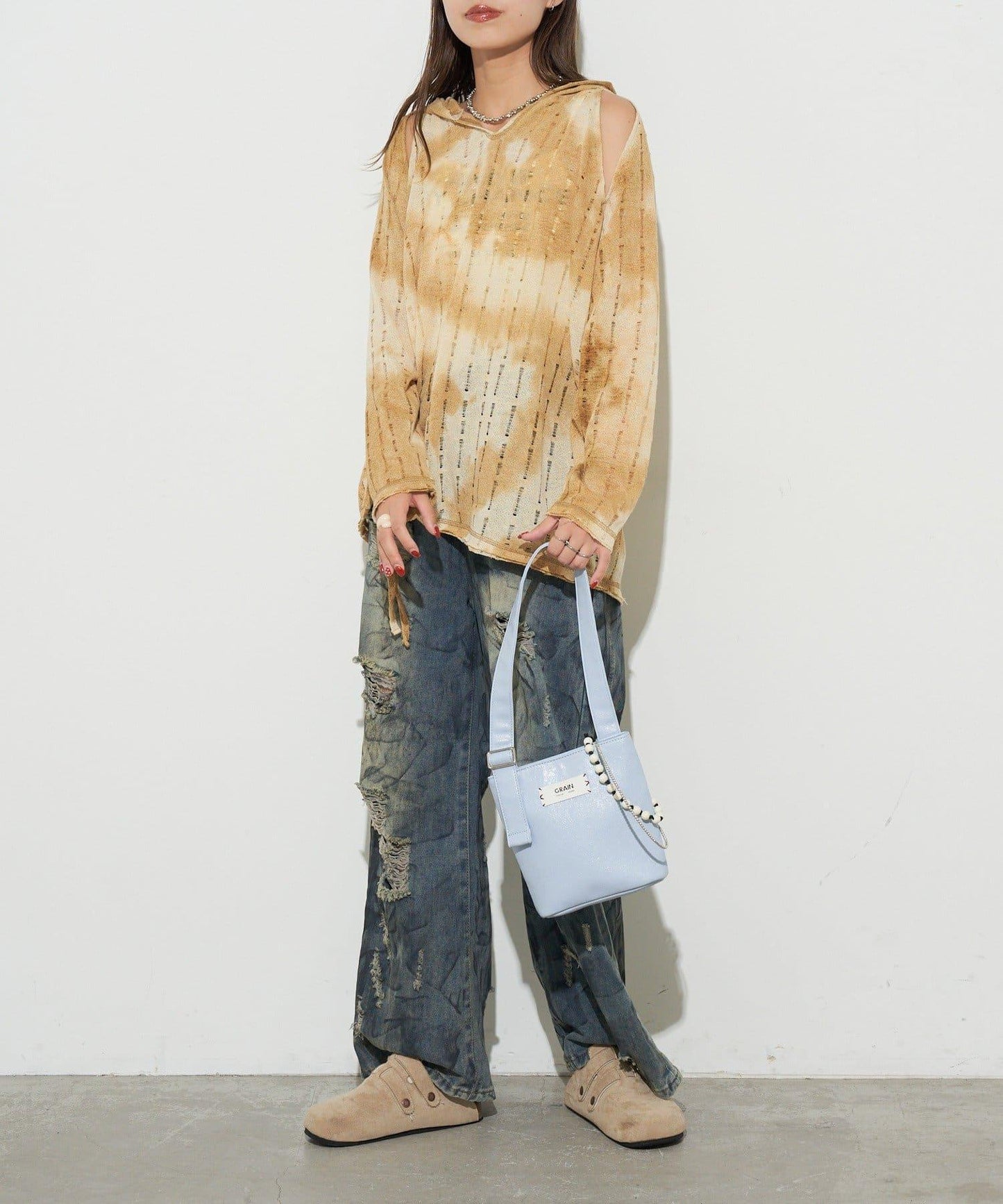 【GRAIN/グレイン】帶珠飾掛件腰包