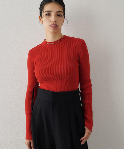 羅紋針織圓領套頭衫