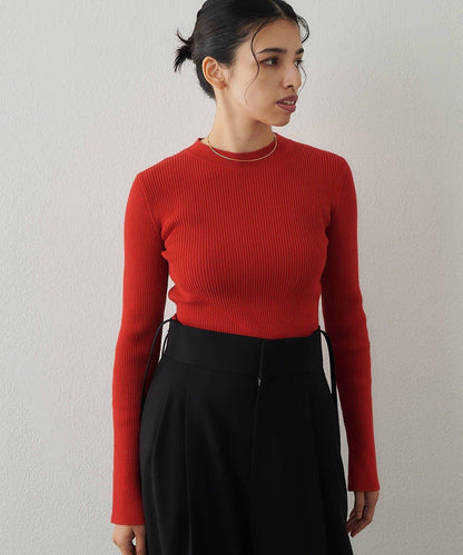 羅紋針織圓領套頭衫