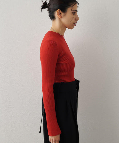 羅紋針織圓領套頭衫