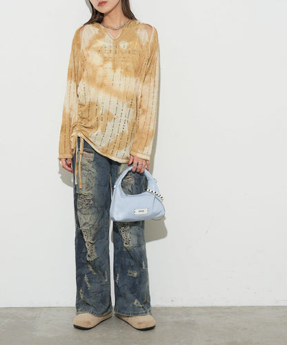 【GRAIN/グレイン】帶珠子掛飾2用手提包