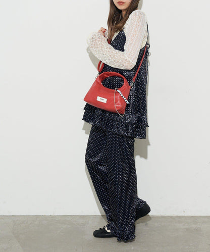 【GRAIN/グレイン】帶珠子掛飾2用手提包