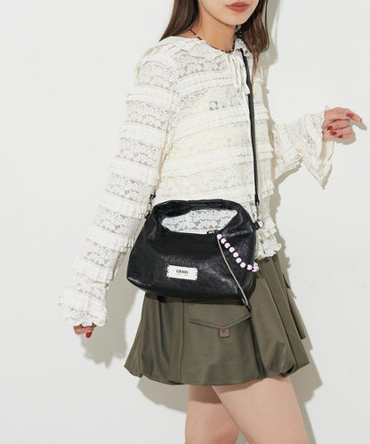 【GRAIN/グレイン】帶珠子掛飾2用手提包