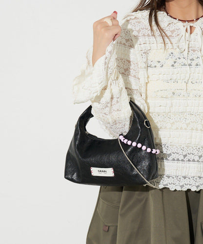 【GRAIN/グレイン】帶珠子掛飾2用手提包