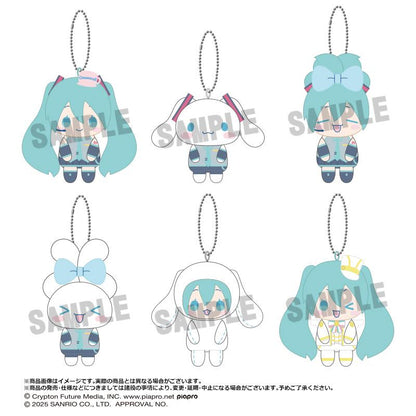 《初音未來》×大耳狗_坐姿俱樂部毛絨公仔掛件【BOX／6包入】
