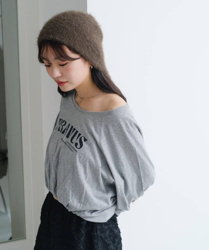 【Kastane】褶皺Logo短袖T恤