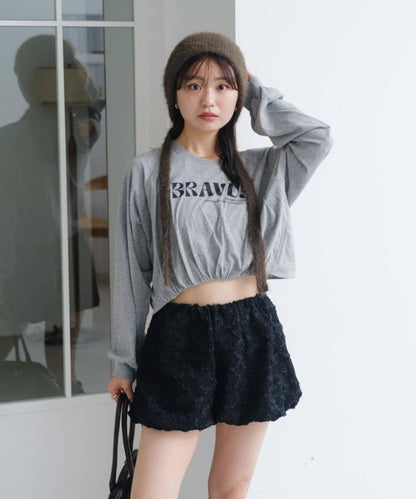 【Kastane】褶皺Logo短袖T恤