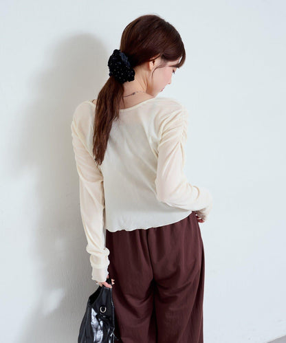 【/2尺碼可選】條紋天鵝絨植絨兩穿開衫