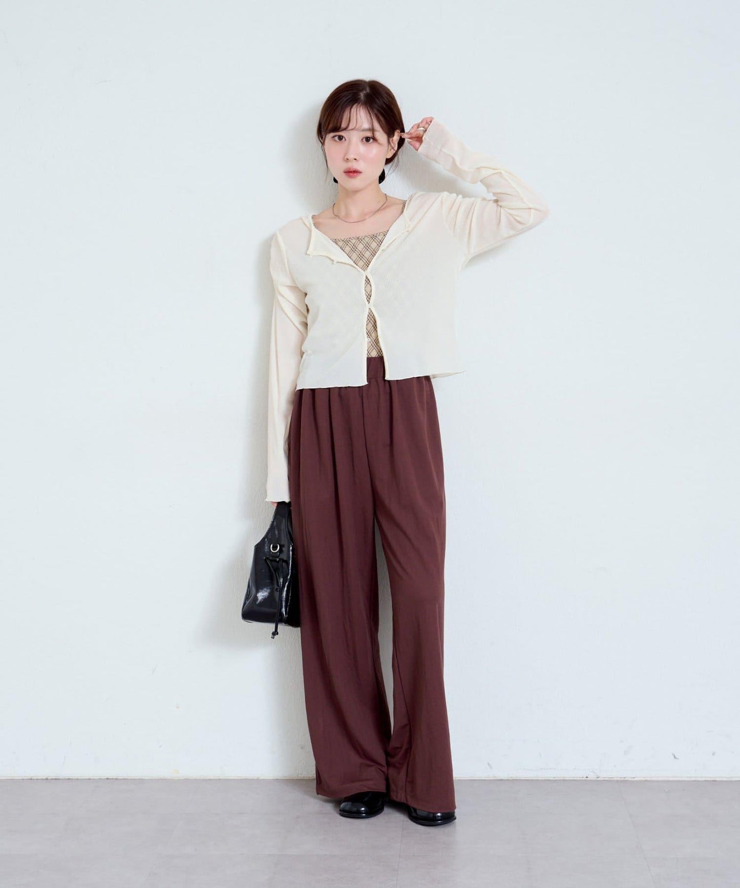 【/2尺碼可選】條紋天鵝絨植絨兩穿開衫