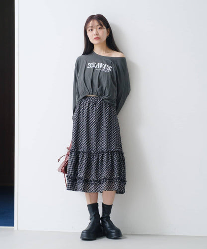 【Kastane】褶皺Logo短袖T恤