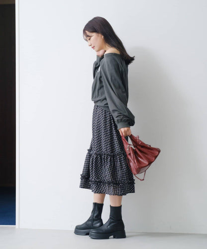 【Kastane】褶皺Logo短袖T恤