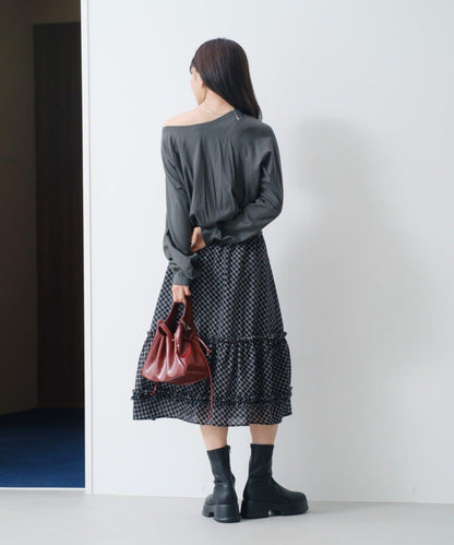 【Kastane】褶皺Logo短袖T恤