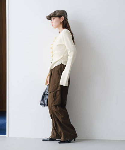 【/四色可選】前褶皺針織開衫