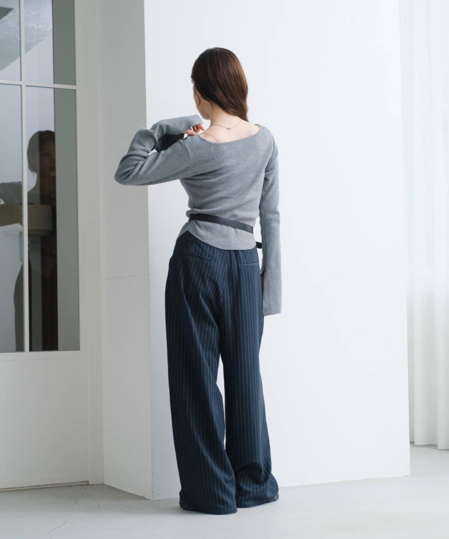 【/四色可選】前褶皺針織開衫