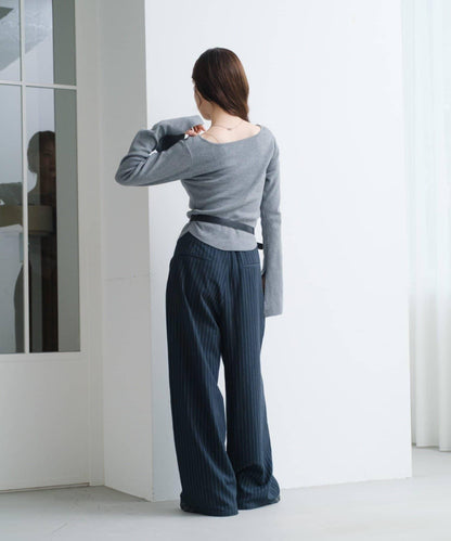 【/四色可選】前褶皺針織開衫