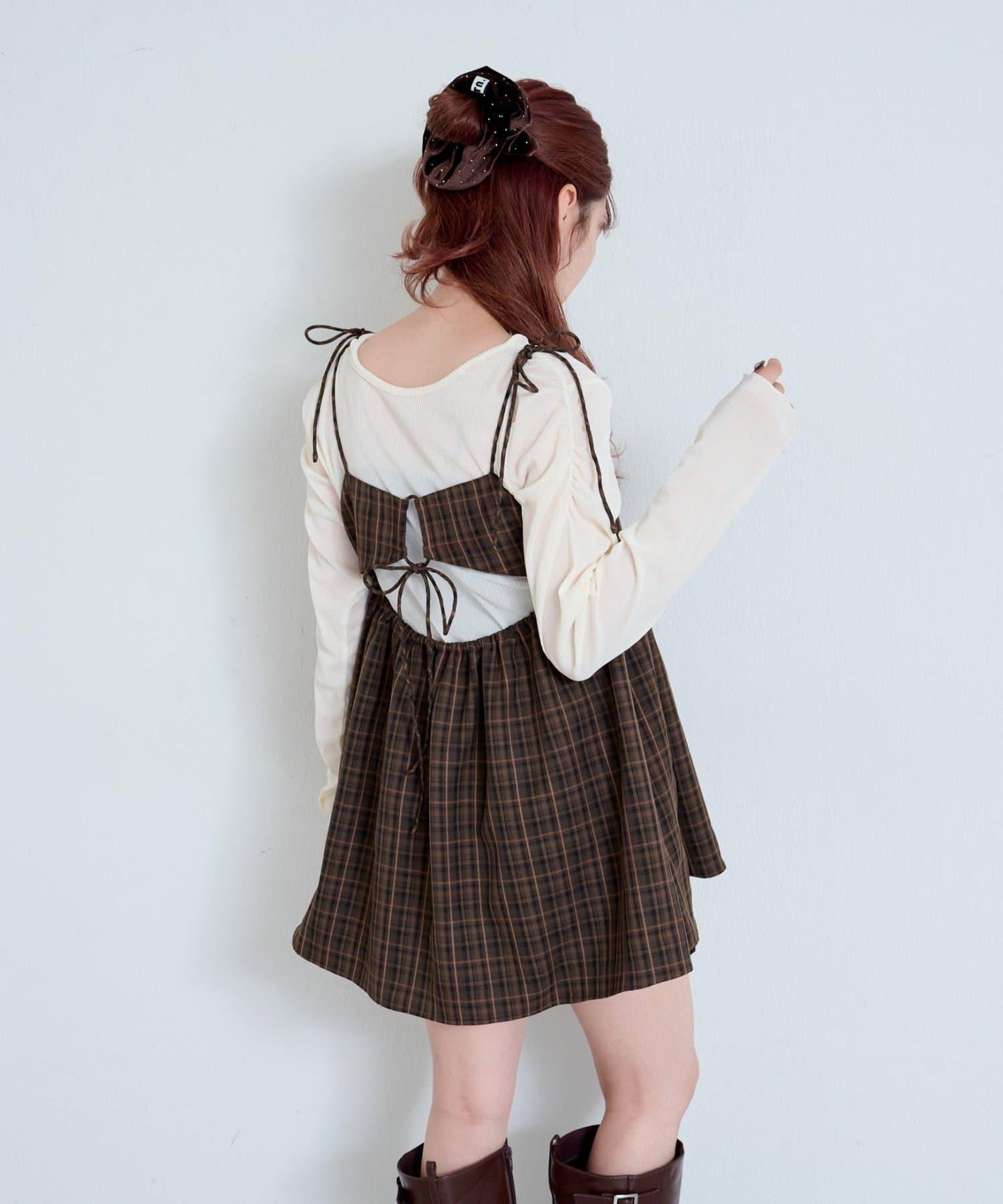 【/2尺碼可選】條紋天鵝絨植絨兩穿開衫