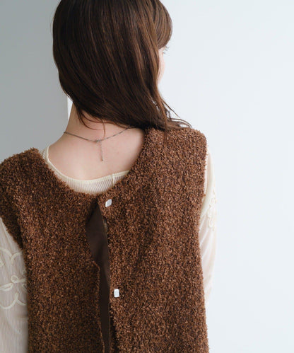 【/S.M尺碼可選】蝴蝶結紗線針織背心