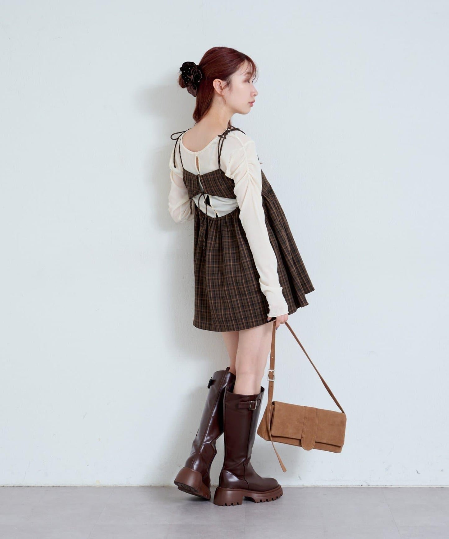 【/2尺碼可選】條紋天鵝絨植絨兩穿開衫