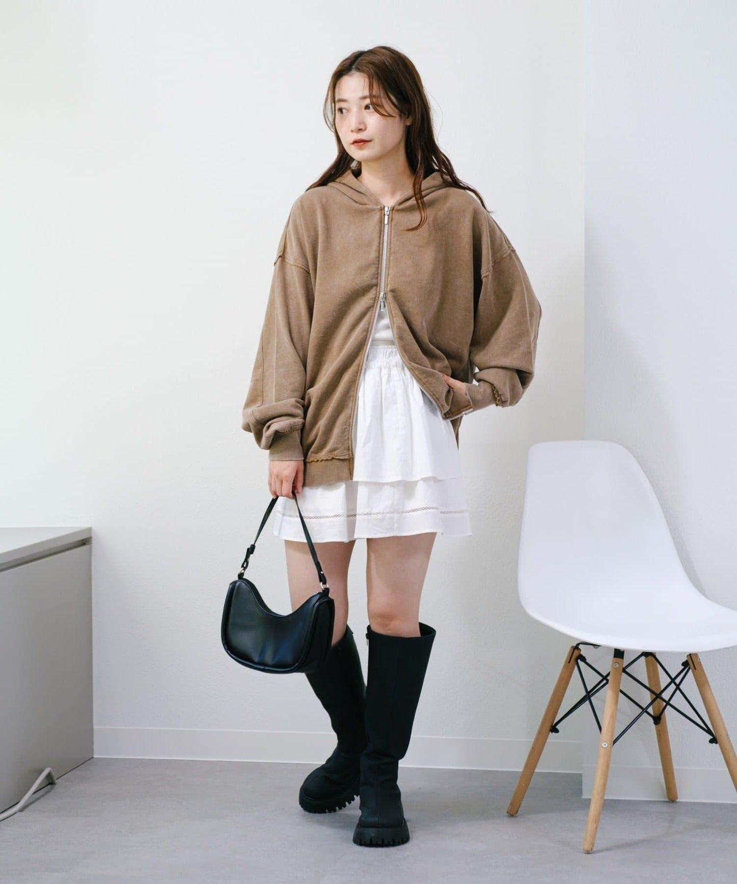 【Kastane】雙拉鍊衛衣連帽衫