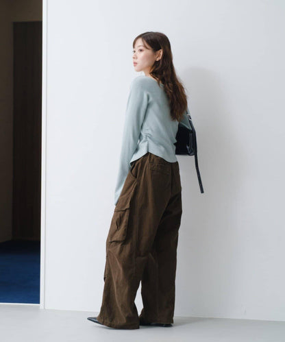 【/四色可選】前褶皺針織開衫