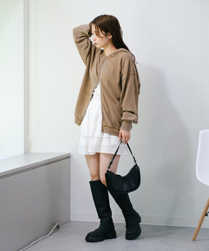 【Kastane】雙拉鍊衛衣連帽衫