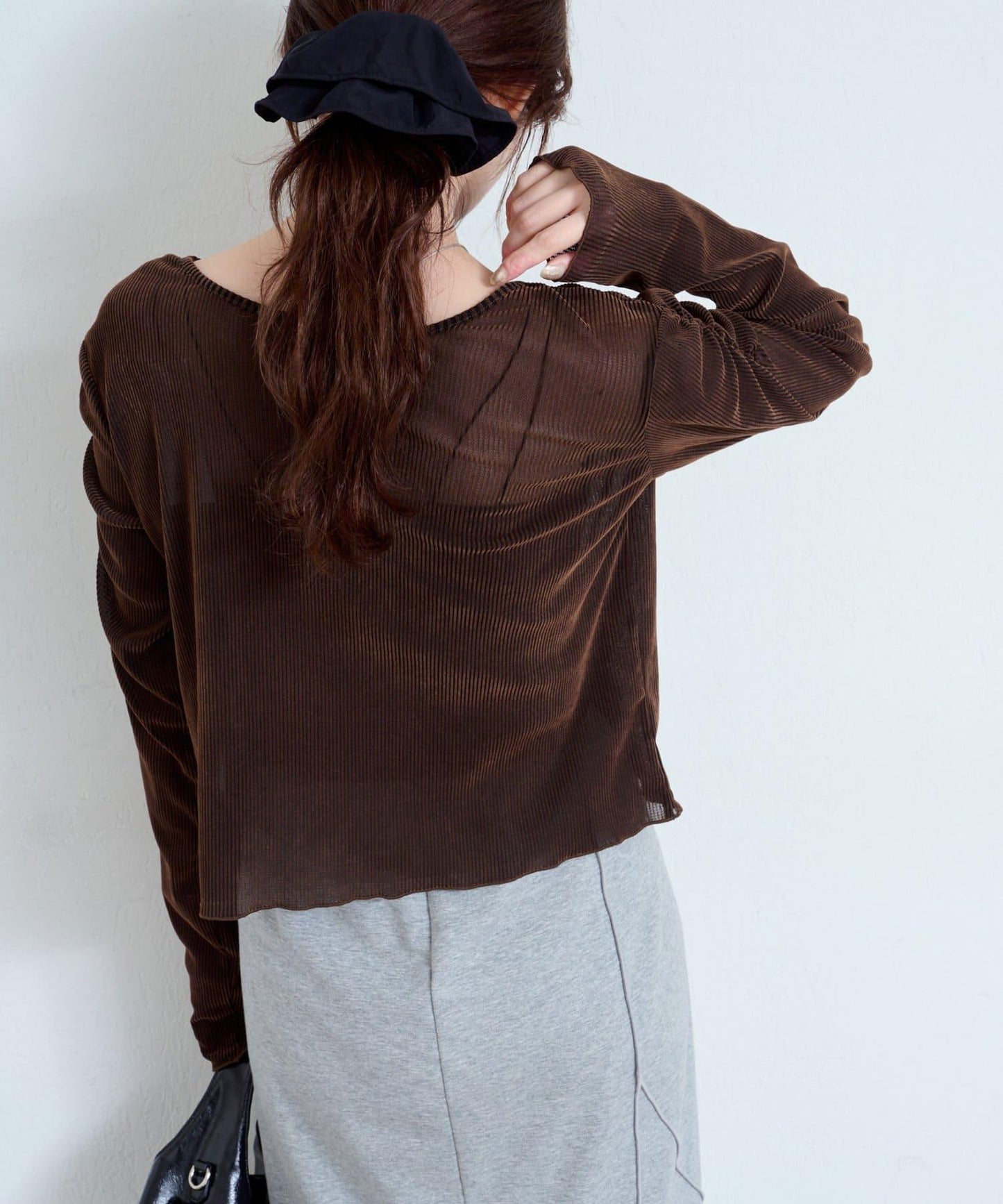 【/2尺碼可選】條紋天鵝絨植絨兩穿開衫